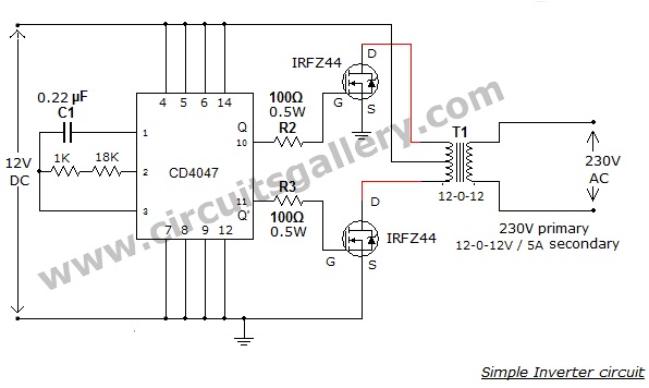 Power Inverter Circuit 12v Dc To 230v