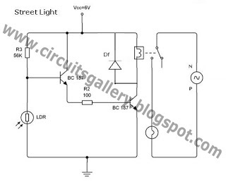 Street Light Circuit | Automatic Brightness Detection Lighting System