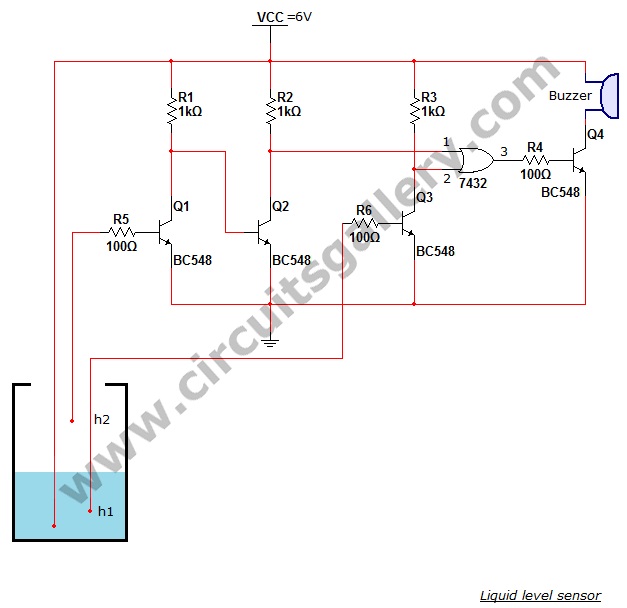 water level alarm circuit diagram