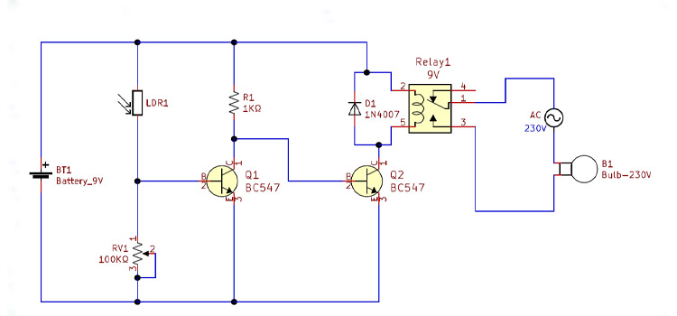 Automatic Street Light circuit