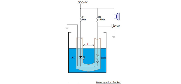 Water Quality Checker Project | Simple Circuit Diagram