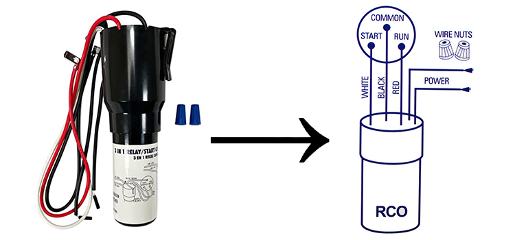3 in 1 Start Capacitor Wiring Diagram
