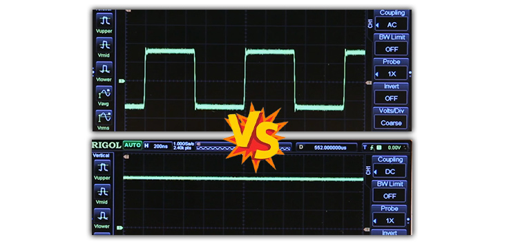 AC vs DC Coupling Oscilloscope