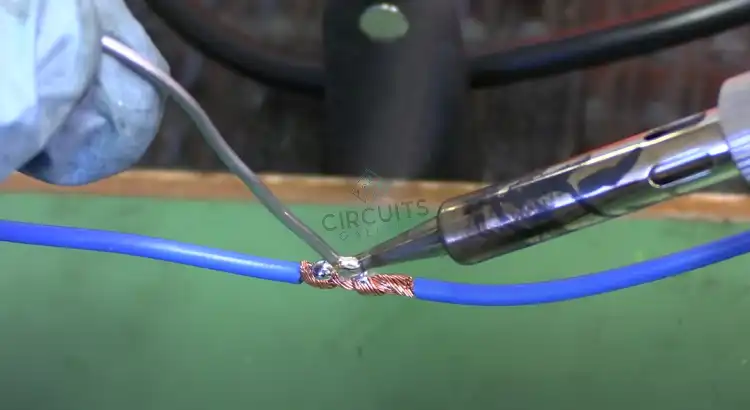 Soldering the wire