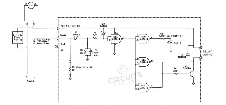 Current Sensing Relay Circuit Diagram [Explained]