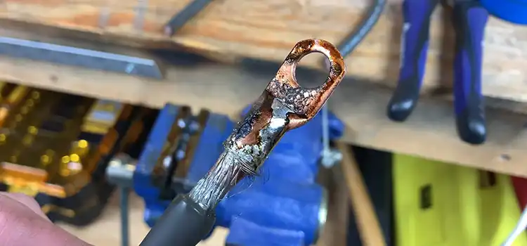 When Soldering a Lug Onto a Copper Wire